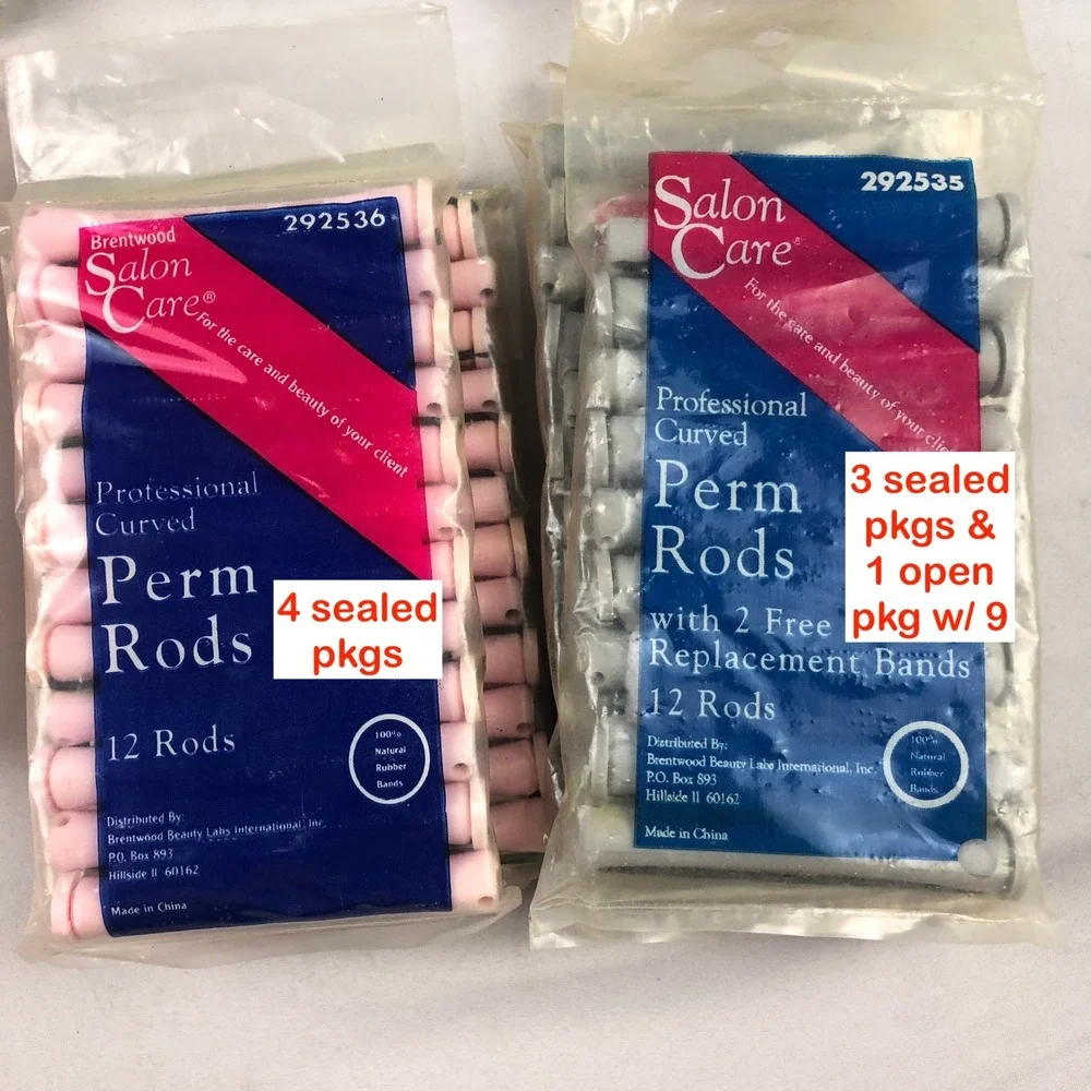 Professional Perm Rod Lot 250+ Scalpmaster SalonCare StylingEssentials End Wraps